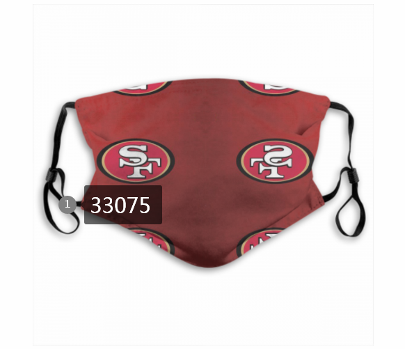 New 2021 NFL San Francisco 49ers #34 Dust mask with filter
